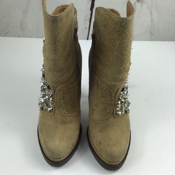 Jeffrey Campbell Tan Studded Carnegie Bootie - Picture 4 of 8